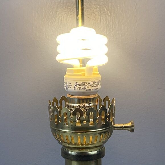 Vintage Paris Istanbul Orient Express Brass Clawfoot  Adjustable Table Lamp 20" - Picture 13 of 15